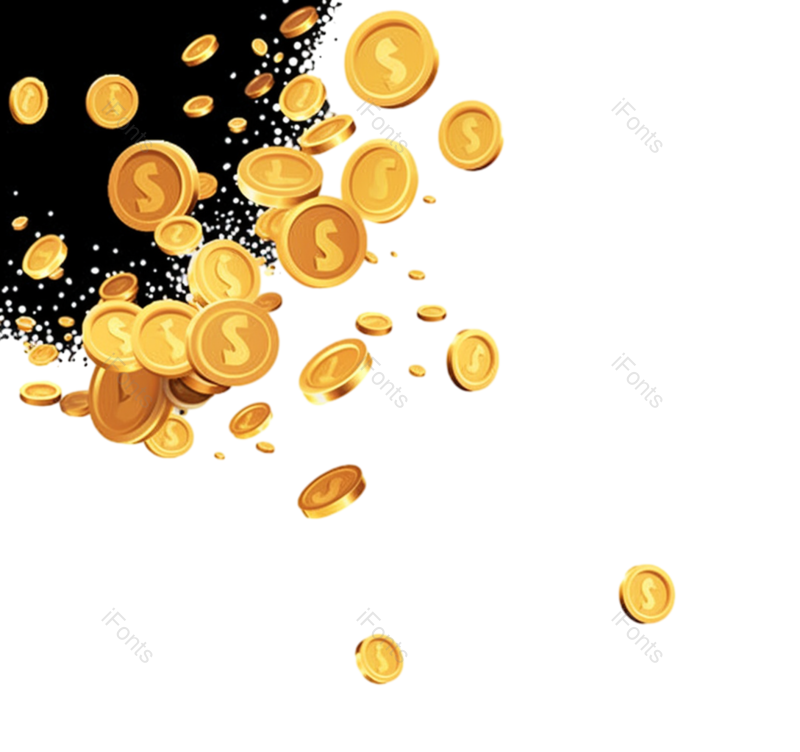 卡通图片,金币元素,美元PNG,粒子免抠素材